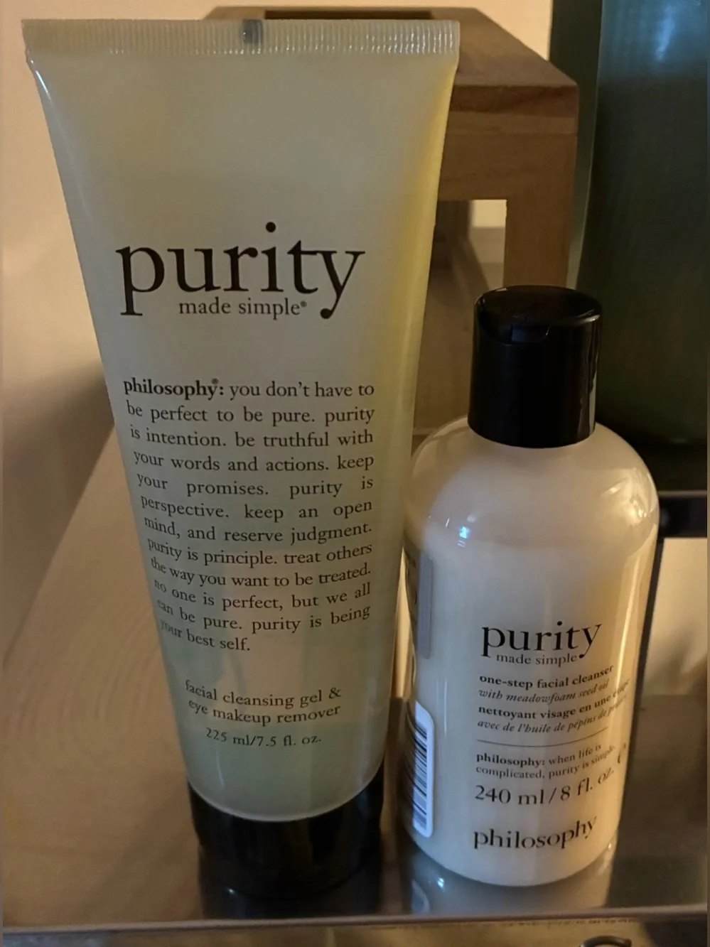 Philosophy Purity Made Simple Cleanser Duo 7.5 oz & 8 oz NEW Facial Wash